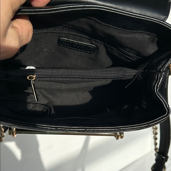 Call It Spring Black Quilted Backpack with Gold Accents - Picture 5 of 12